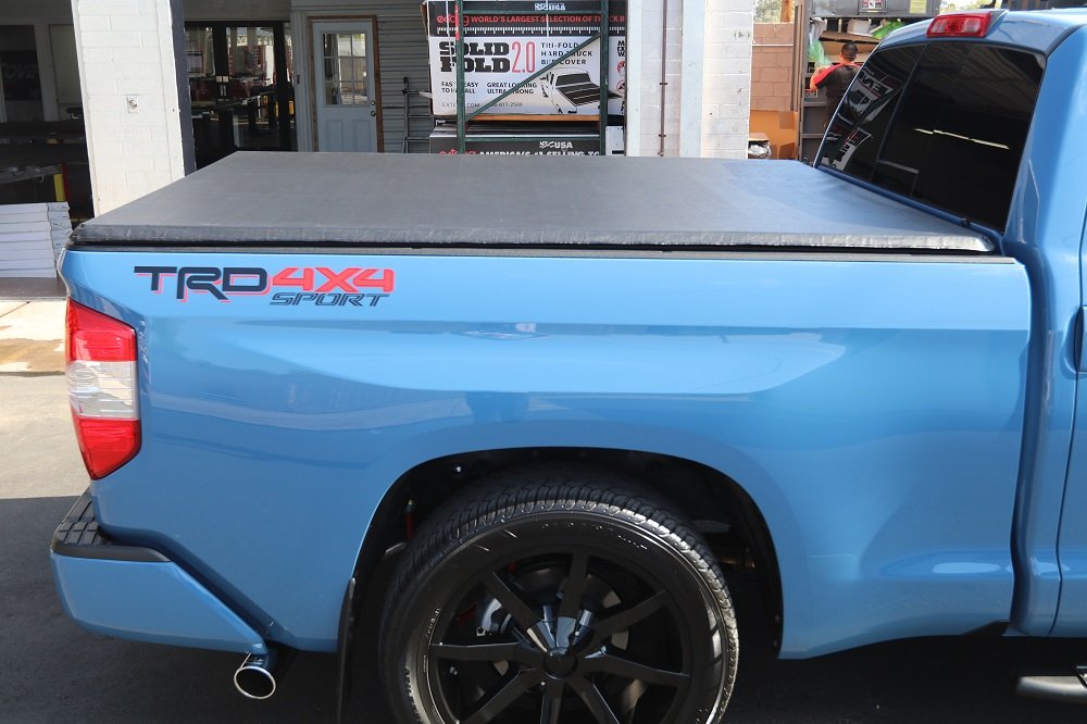 TruXport tonneau cover weather-sealed truck bed in rain