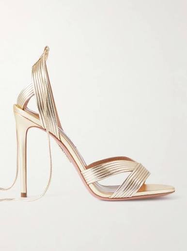 Ralph & Russo Celestia Ankle-Wrap Sandals